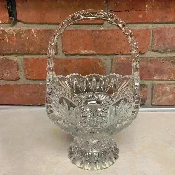 Hofbauer Byrds/Birds Crystal Basket Saw Toothed Edges 24% Lead - Picture 2 of 11